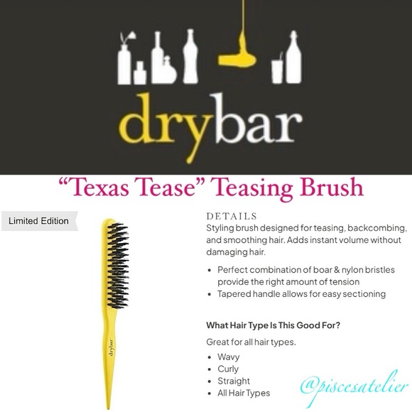Drybar Limited Edition Texas Tease Teasing Brush - Picture 2 of 11